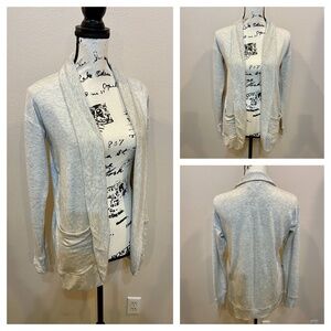 Athleta Wrap n Roll Cardigan Sweatshirt Yoga Dance Sweater Thumbholes Soft XXL